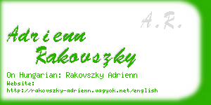 adrienn rakovszky business card